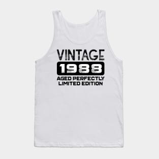 Birthday Gift Vintage 1988 Aged Perfectly Tank Top